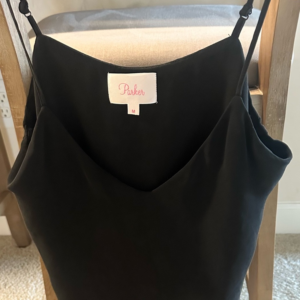 Parker Brynlee Layered Spaghetti Strap Silk Tank